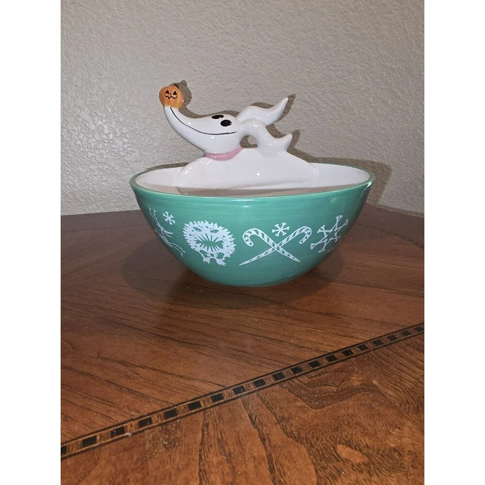 Disney Nightmare Before Christmas Zero 8 Inch Ceramic Candy Bowl